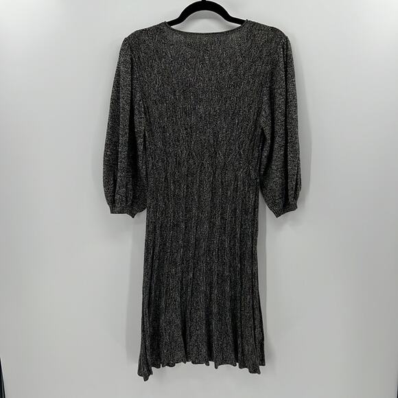 Max Studio Puff Sleeve Sweater Dress - Gray - Small - Picture 5 of 6
